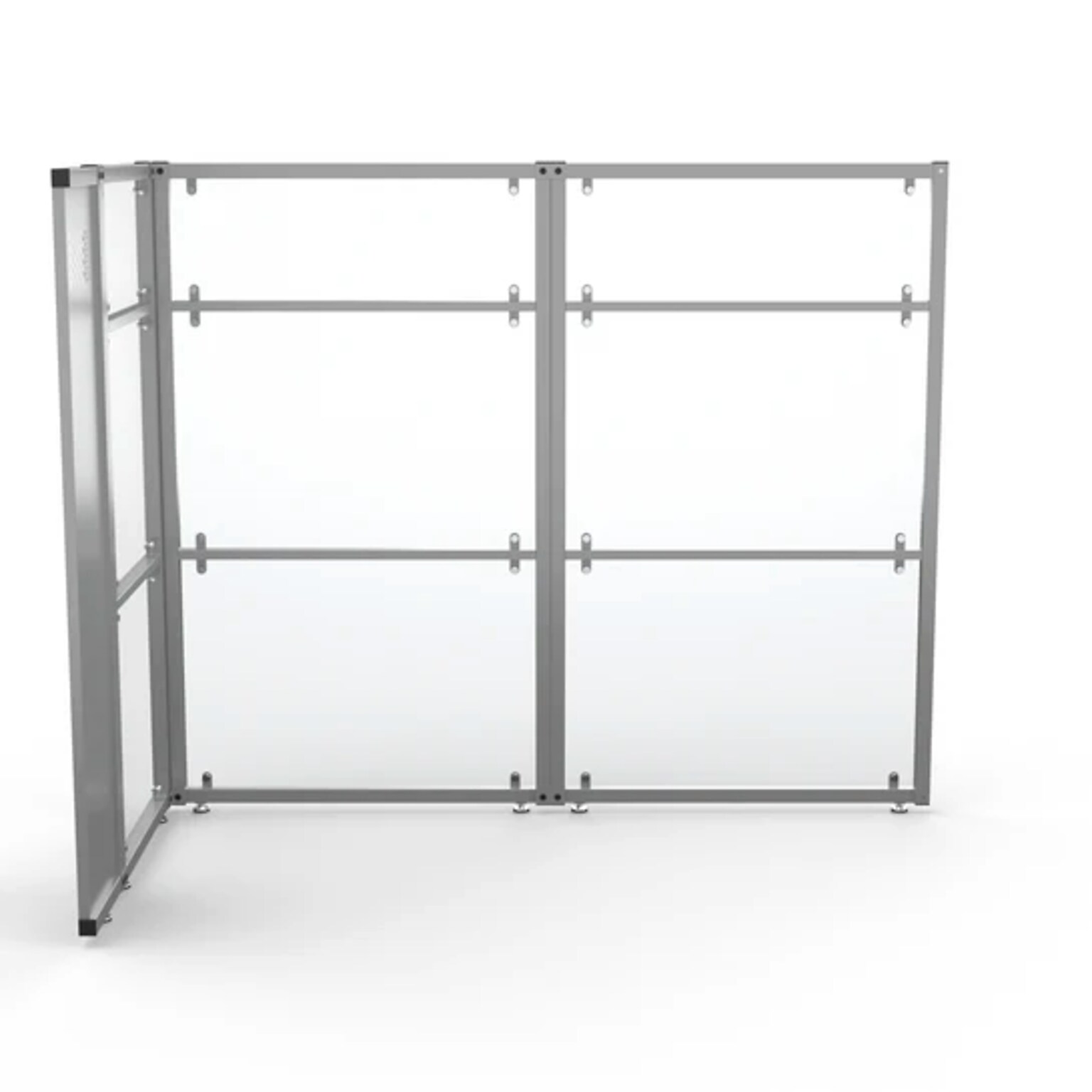 VersaDesk WorkNest 66H x 79.5W L-Shaped Cubicle Panel Workstation, Silver (WNCL-7248-S)