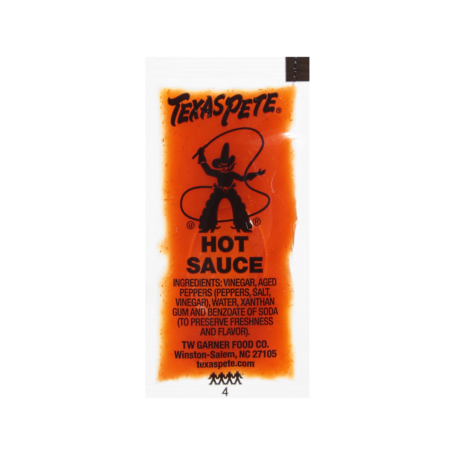 Texas Pete Hot Sauce Pocket, 0.25 oz., 200/Carton (1 00003)