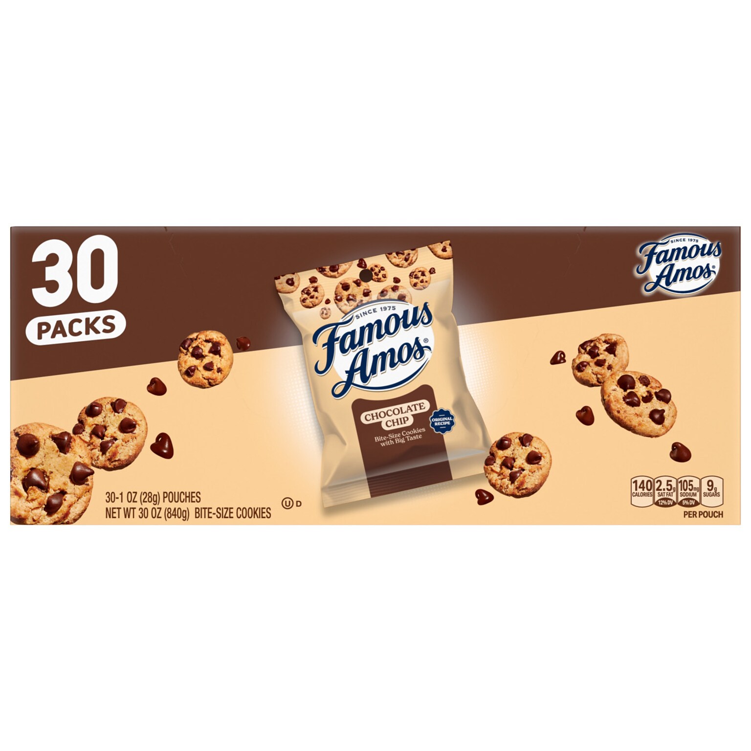 Famous Amos Wonders From the World Chocolate Cookies, 1 oz., 30/Carton (FEU06101)