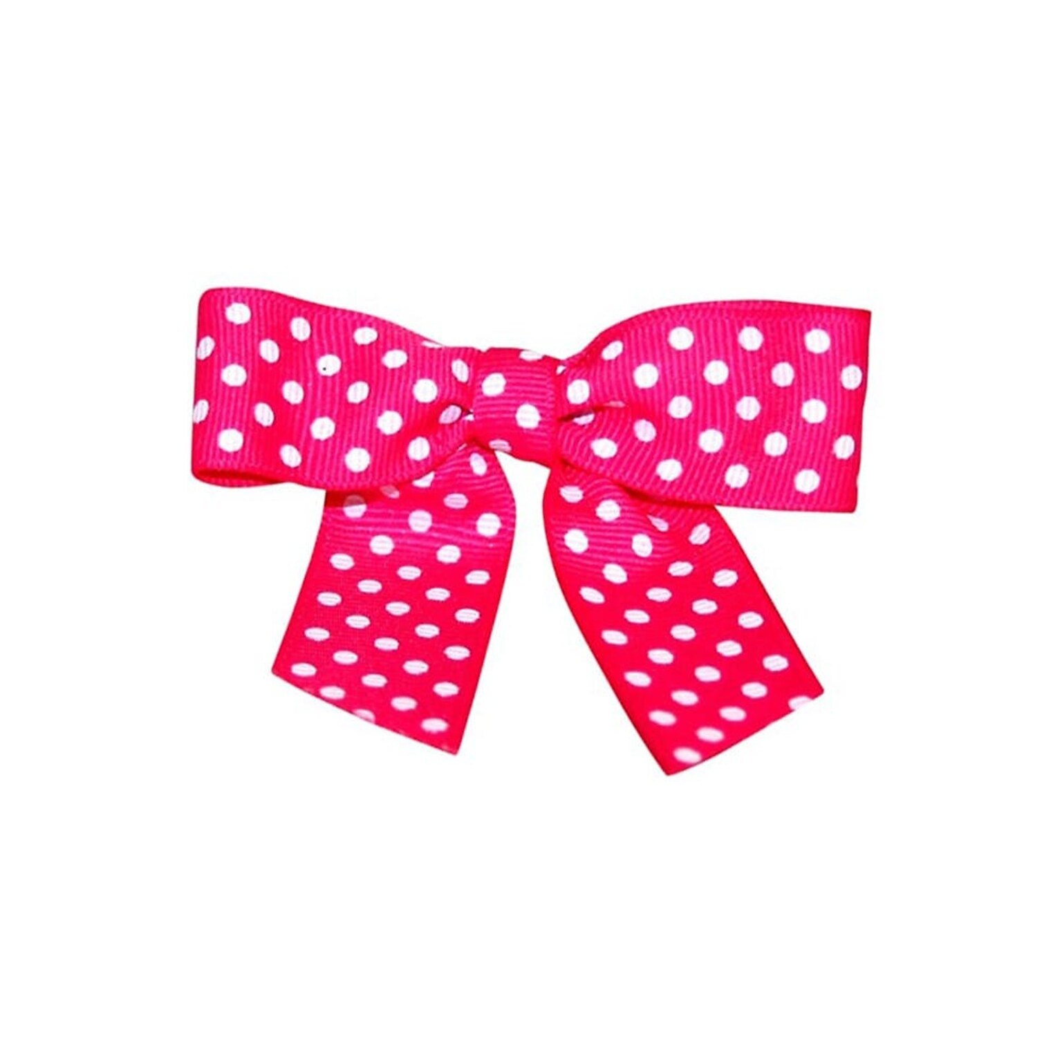 JAM Paper Grosgrain Bows, Pink with White Polka Dots, 100/Pack (52640349344)
