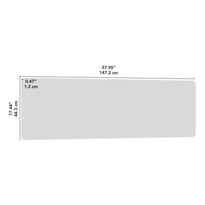 Bush Business Furniture Hustle 17"H x 58"W Tackboard for 60" Cubicle Desk, Cool Charcoal (HUP158CL-03)