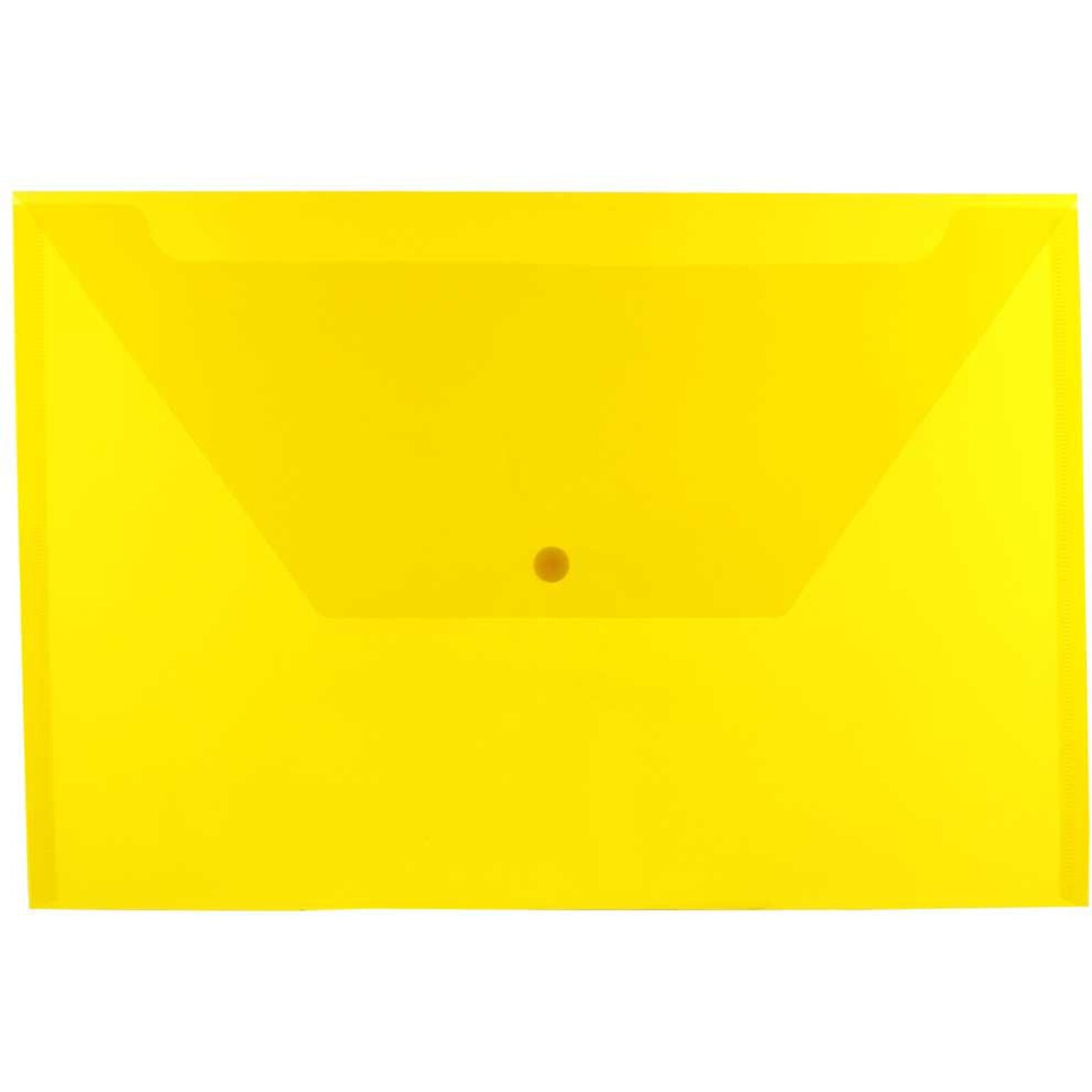 JAM Paper Premium Plastic Document File, Legal, Yellow, 3/Pack (219S0YEX3)