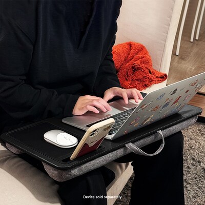 SaharaCase Premium Portable Lap Desk with Cushion, Black/Gray (LT00074)
