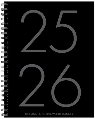 2025-2026 Willow Creek 8.5 x 11 Academic Year Weekly & Monthly Planner, Basic Black (56806)