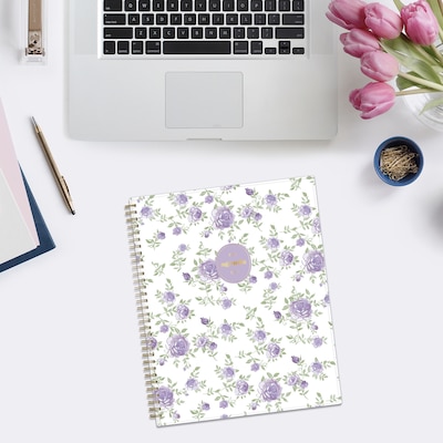 2026-2027 Blue Sky Blue Sky 8.5" x 11" Academic Weekly & Monthly Planner, Plastic Cover, Forget Me Not Purple (161386)