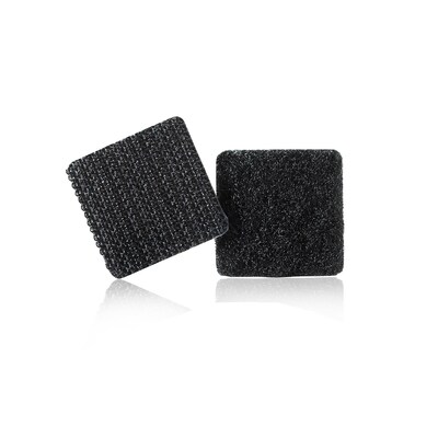 Velcro® Brand 7/8 x 7/8 Sticky Back Hook & Loop Fastener Mounting Squares,  Black, 12/Pack (90072)