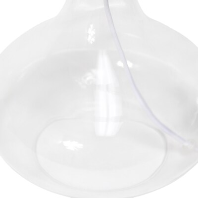 Creekwood Home Modern Glass 13.75" LED Table Lamp, Clear/White (CWT-1014-CW)