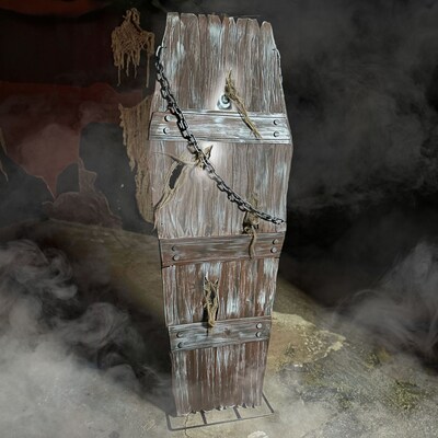Haunted Hill Farm Lifesize Animated Coffin Prop (HHCOFF-2FLSA)