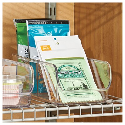 iDESIGN 2-Compartment Plastic Desk Organizer, Clear, 2 Piece (28194M2)