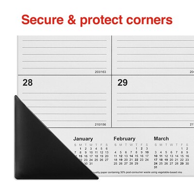 2024-2025 Staples 22" x 17" Academic Monthly Desk Pad Calendar, Navy  (ST59497-23)