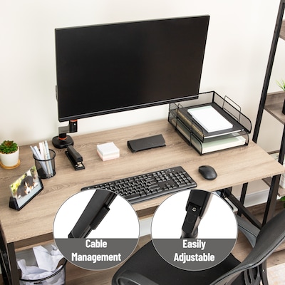 Mind Reader Adjustable Counter-Balance Gas Spring Arm for 13" - 32" Monitor, Black (GARMON-BLK)