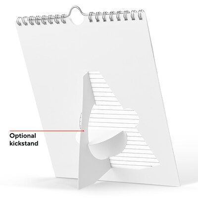 2027 Staples 6.5" x 7.5" Monthly Wall Calendar, White/Red/Gray (ST53923-27)