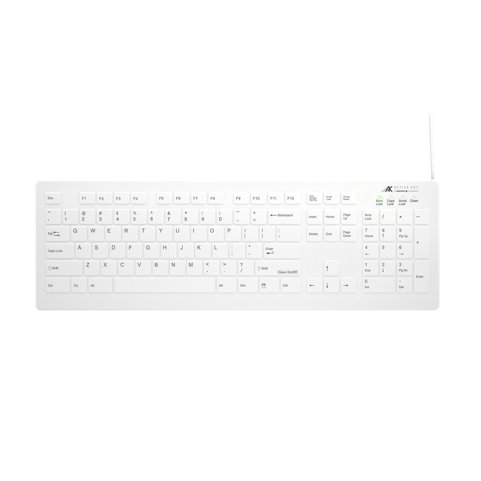 Cherry AK-C8112 Medical Keyboard, White (AK-C8112F-FYS-W/US)