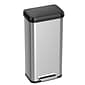 iTouchless SoftStep EXP Stainless Steel Step Trash Can with Plastic Lid, 20 Gallon, Silver/Black (PP20RSB)