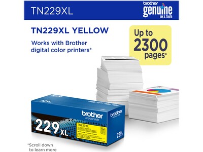 Brother TN229XL Yellow High Yield Toner Cartridge (TN229XLY)