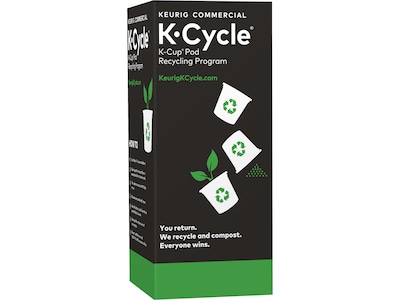 Keurig® K-Cycle Cardboard Indoor Recycling Bin, for K-Cup® Pods, 10.39 Gallon, Multicolor, 5/Pack (5