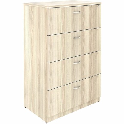 Lorell Essentials 4-Drawer Lateral File, Letter/Legal Size, Modern Elm (LLR66336)