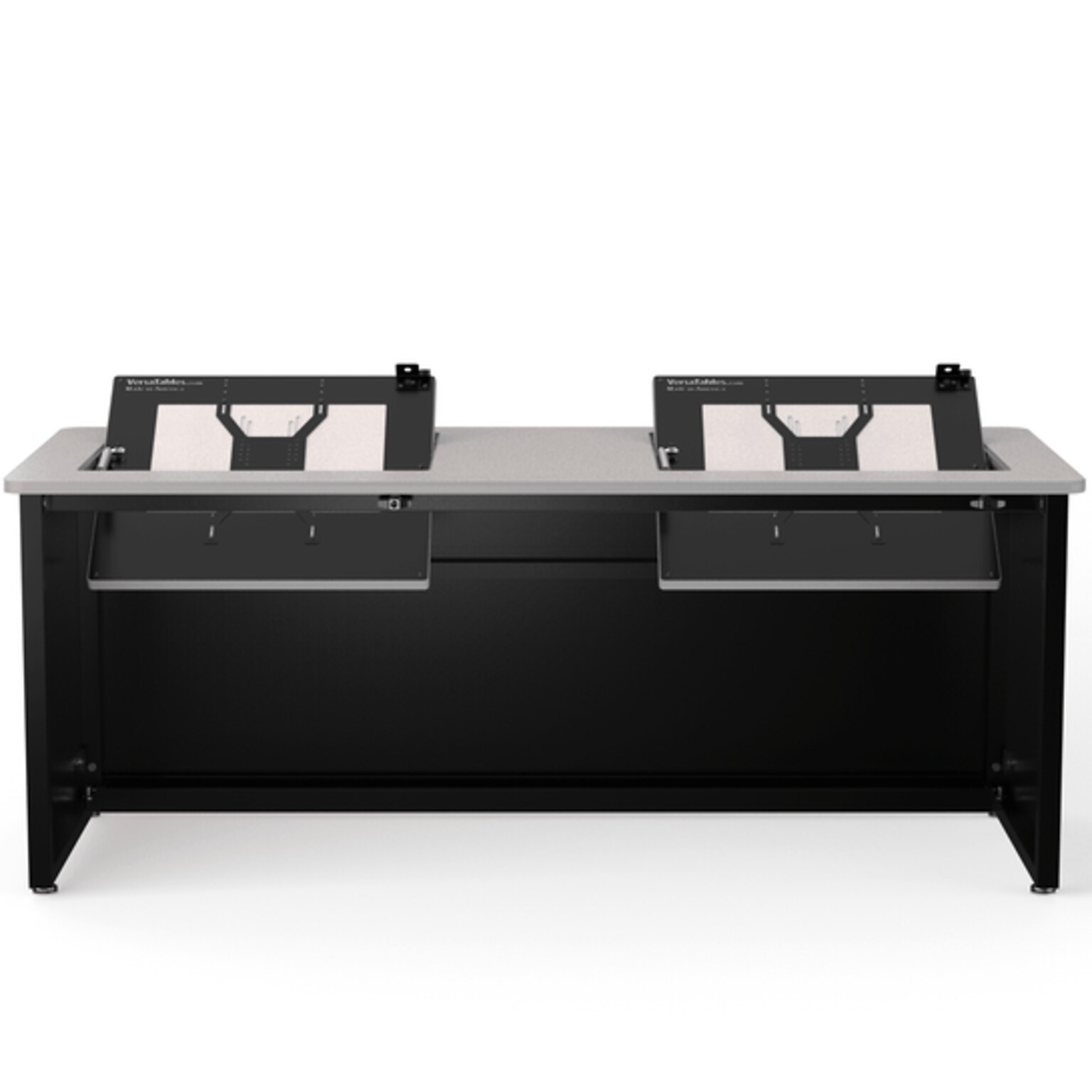 VersaDesk Enclosed Revolution 72W Computer Desk, Grey/Black (RSD7230-BG)