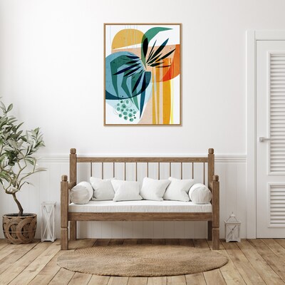 Amanti Art Summer Tropics by Ishita Banerjee Framed Canvas Wall Art Print, 32" x 42" (A42677747808)