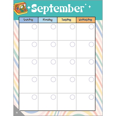 Carson Dellosa Education Retro Remix Undated Lesson Planner, 8" x 11", 128 Pages (CD-105055)