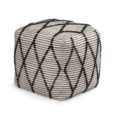 Anji Mountain Atlas Noir Fabric Rectangular Pouf Ottoman (AMBPF098-1917)