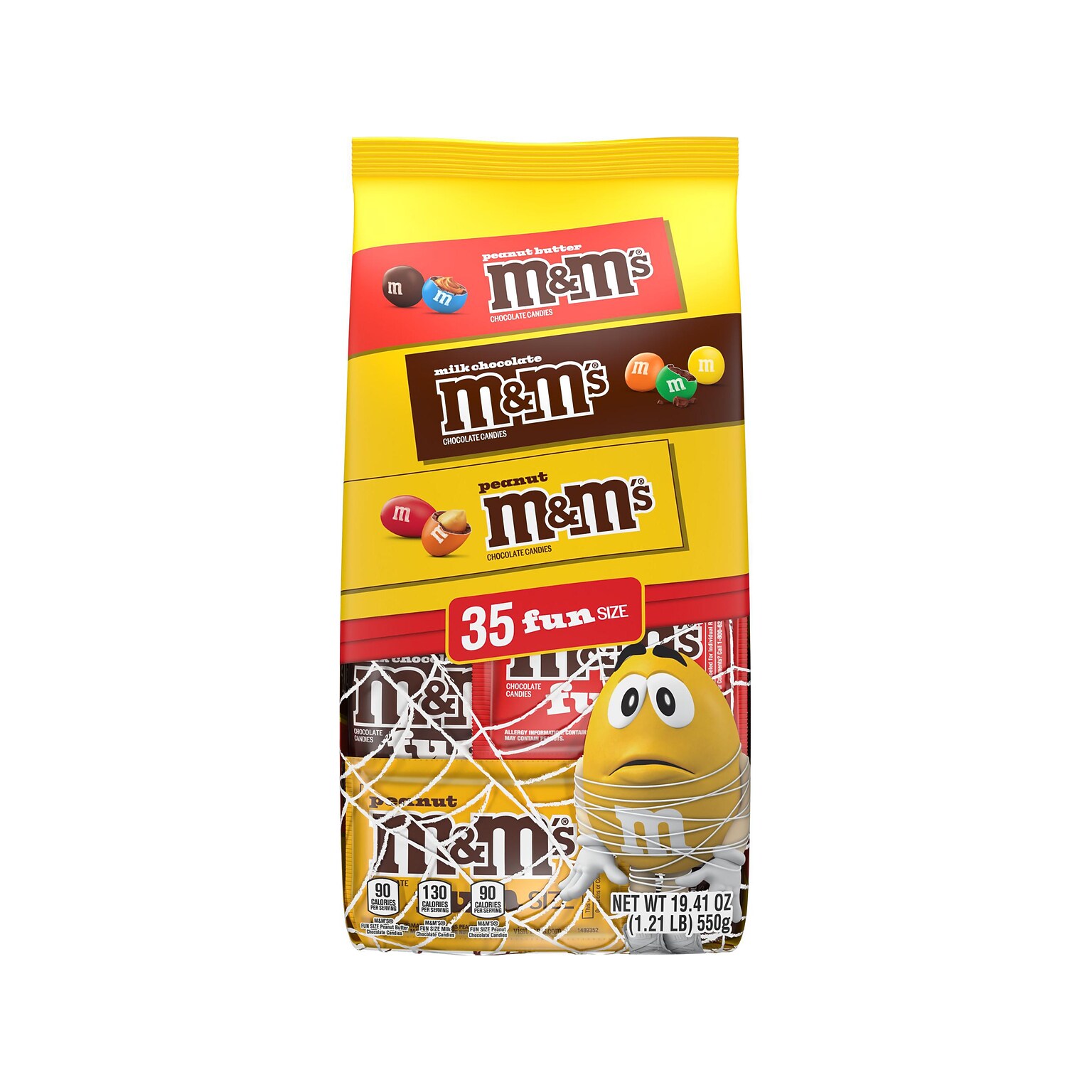 M&Ms Halloween Bite-Size Assorted Chocolate Candy, 19.41 oz., 35 Pieces/Bag (462534)