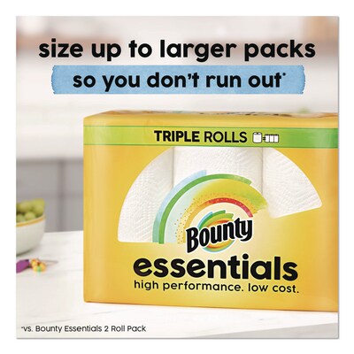 Bounty Essentials Select-A-Size Triple Paper Towels, 2-Ply, 162 Sheets/Roll, 12 Rolls/Carton (80811697)