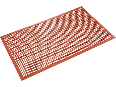 Crown Mats Safewalk-Light Anti-Fatigue Drainage Mat, 36" x 60", Terra-Cotta (WS CT35TC)