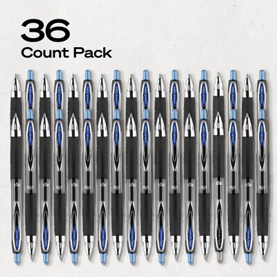 uniball 207 Retractable Gel Pens, Medium Point, 0.7mm, Blue Ink, 36/Pack (1921064)