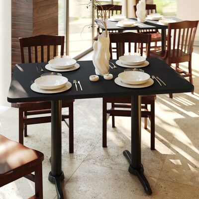 Flash Furniture Glenbrook 30"W x 48"D 1.125" Thickness Reversible Rectangular Table Top, Laminate, Black/Mahogany (ST23-8560-PF)