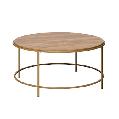 Sauder International Lux 36Dia Round Coffee Table, Sindoori Mango (428214)