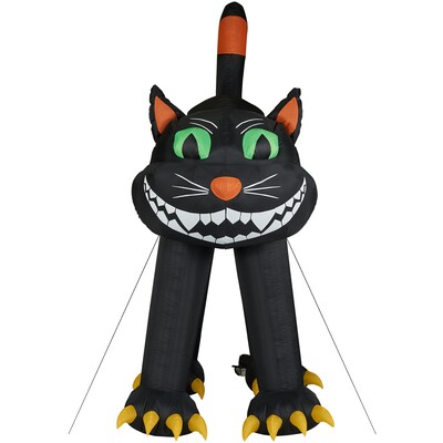 Haunted Hill Farm 10' Prelit Inflatable Black Cat (HIBCAT101-L)