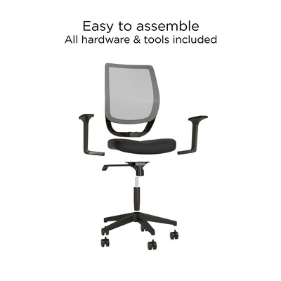 Union & Scale™ Essentials Ergonomic Fabric Swivel Task Chair, Black (UN56947)