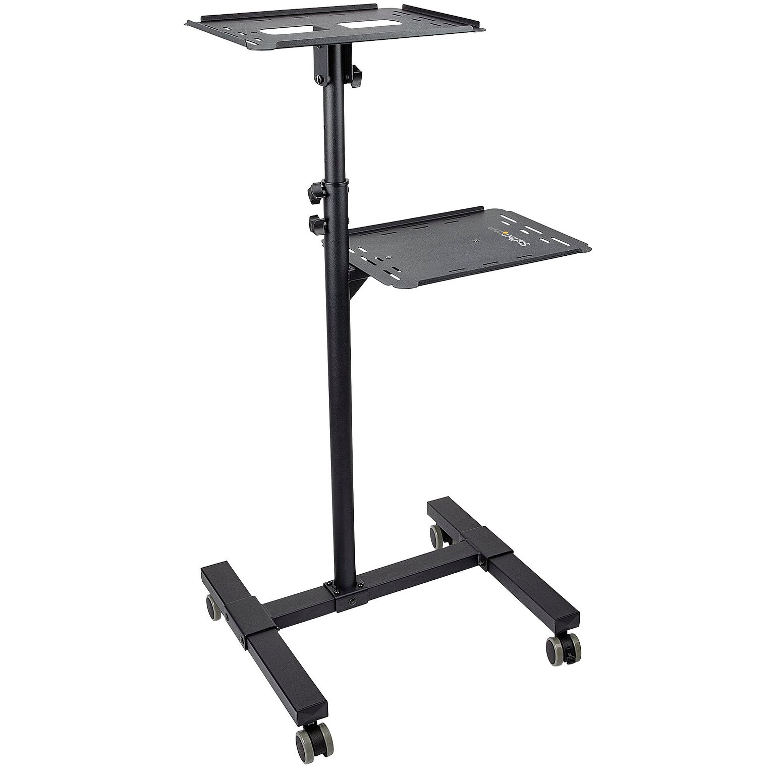 StarTech.com Mobile Projector and Laptop Stand/Cart with Lockable Wheels, Black (ADJPROJCART)