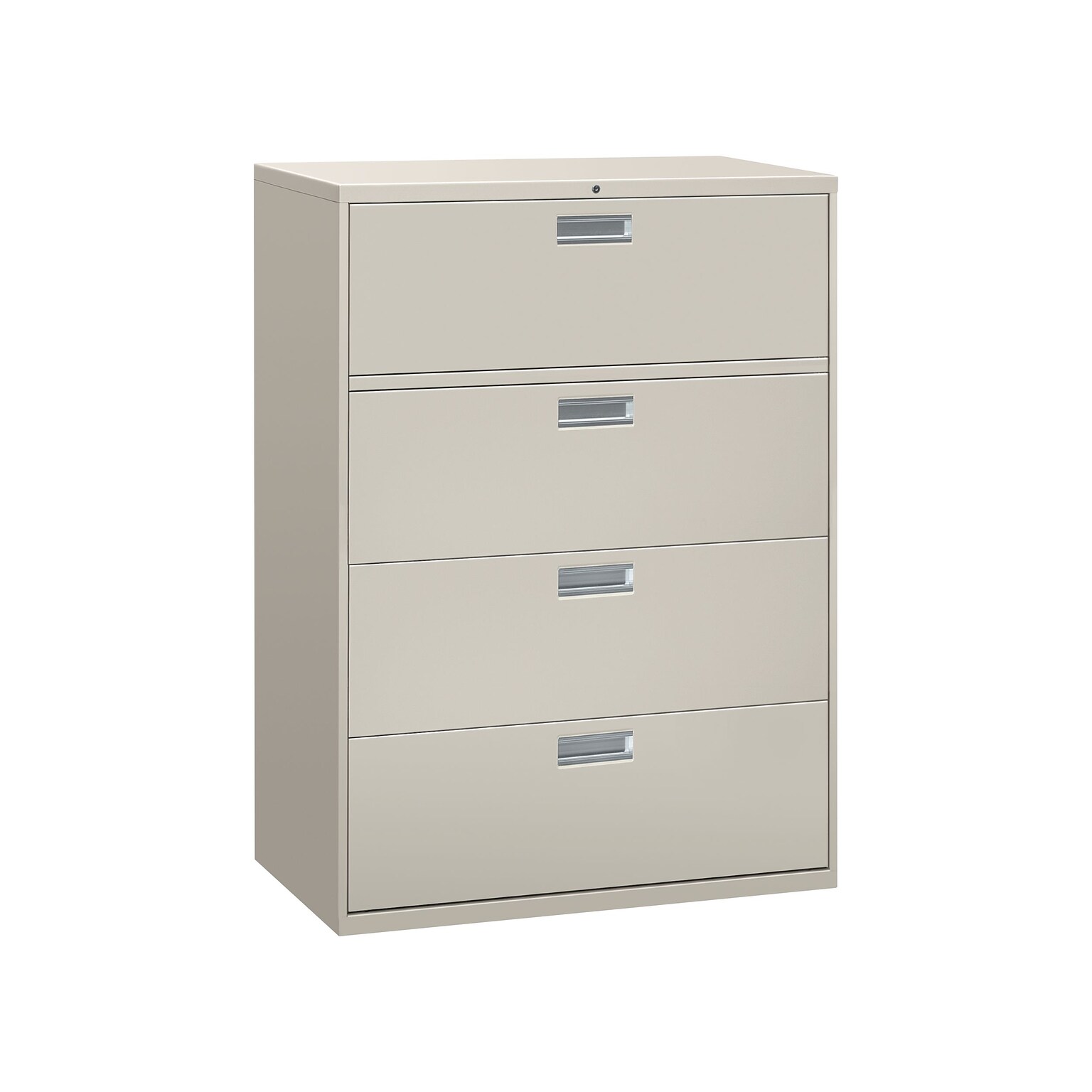 HON Brigade 600 Series 4-Drawer Lateral File Cabinet, Locking, Letter/Legal, Gray, 42W (HON694LQ)