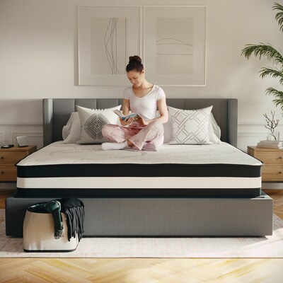 Flash Furniture Capri Comfortable Sleep 12" Hybrid Pocket Spring Mattress, King (CLE230PRK)