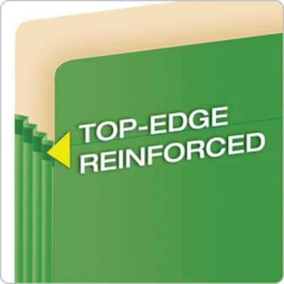 Pendaflex Color File Pockets, 3 1/2" Expansion, Letter Size, Green, 25/Carton (1524CT GRE)