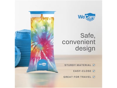 WeCare Tie-Dye Kids' Disposable Emesis Bag for Nausea and Motion Sickness, Multicolor (WC-EMES-T-5)