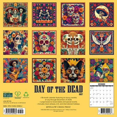 2027 Willow Creek Day of the Dead   12 x 12 Monthly Wall Calendar (59982)