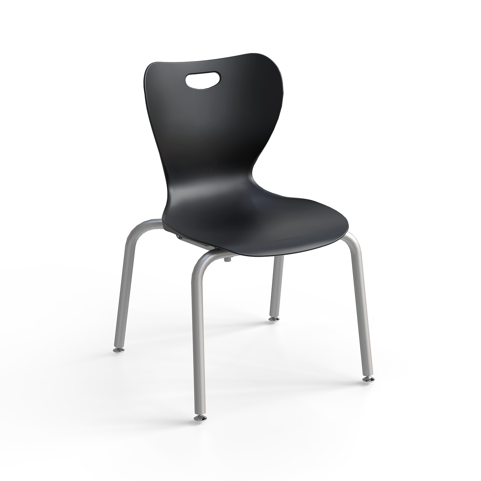 Staples Polypropylene 16 Student Chair, Black, 4/Box (ST63541)
