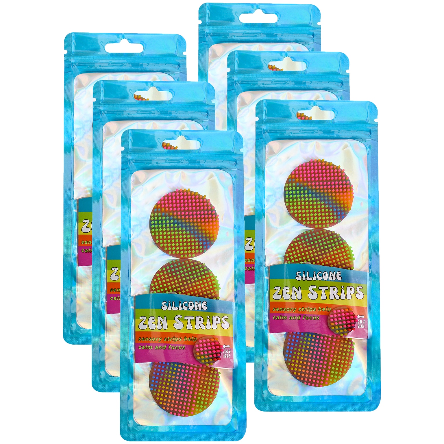 The Pencil Grip Creations Silicone Zen Dots, Multicolored, 18/Pack (TPG89706)