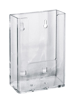 Azar Displays Single Pocket Wall Brochure Holder, Clear, 10/Pack (252112)