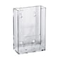 Azar Displays Single Pocket Wall Brochure Holder, Clear, 10/Pack (252112)