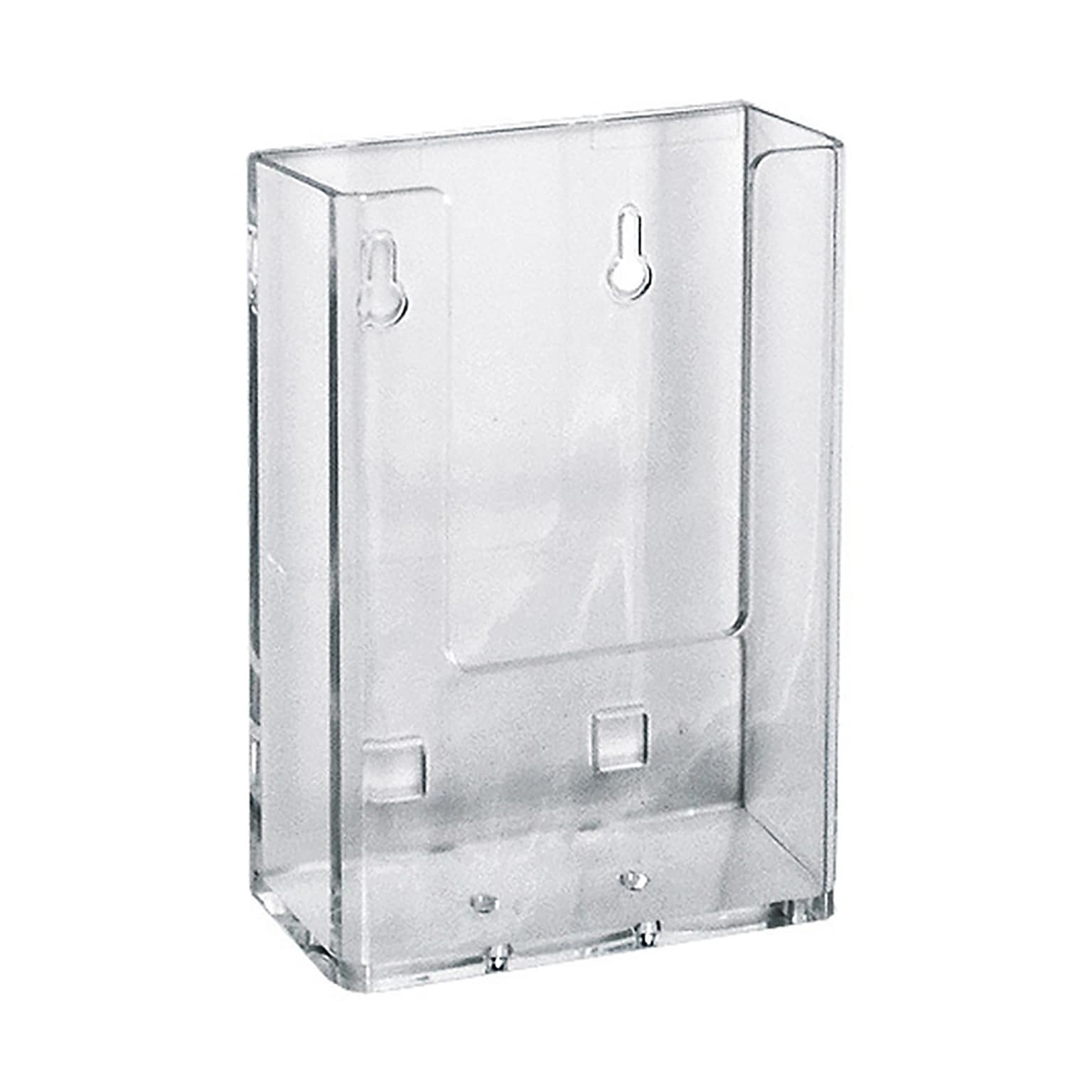 Azar Brochure Holder, 6 1/4 x 4 3/8, Vertical, Desktop/Wall, Clear Acrylic, 10/Pack (252112)