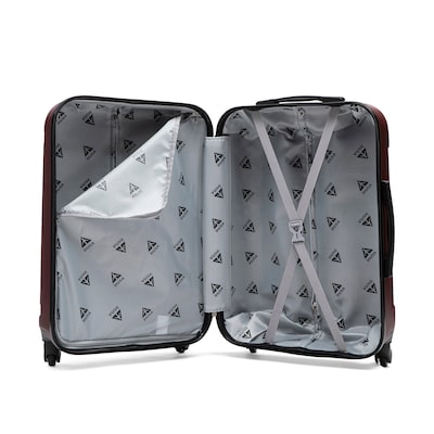 InUSA Pilot 33.27" Hardside Suitcase, 4-Wheeled Spinner, TSA Checkpoint Friendly, Wine (IUPIL00XL-WIN)
