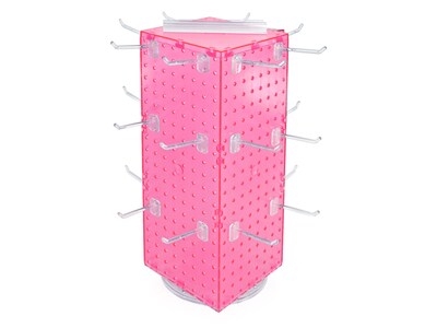 Azar 21 x 8 Pegboard 4-Sided Revolving Counter Display, Pink, Each (703385-PNK-4C24)