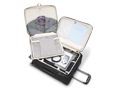 Samsonite Silhouette 17 27.5" Suitcase, 4-Wheeled Spinner, TSA Checkpoint Friendly, Black (139017-1041)
