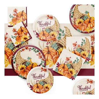 Say Hooray! Fall Feast Tableware Kit, Multicolored, 49/Pack (DTC9389E2A)