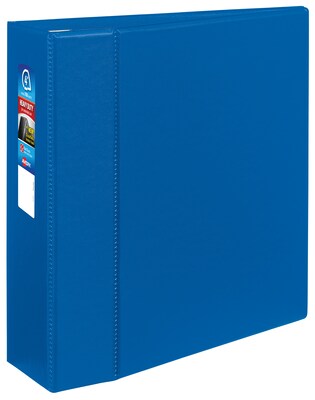 Avery Heavy Duty 4 3-Ring Non-View Binders, D-Ring, Blue (79-884)