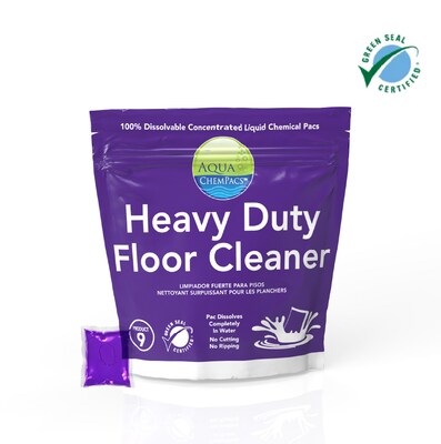 Aqua Chempacs Heavy Duty Floor Cleaner, 20 Pacs/Bag, 12 Bags/Carton (9320953)